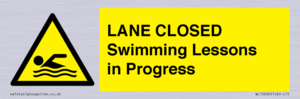 LANE CLOSED Swimming Lessons in Progress